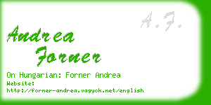 andrea forner business card